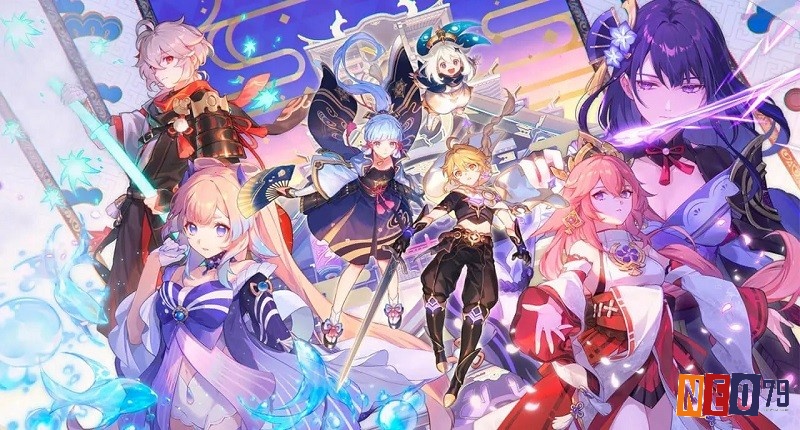 Genshin Impact gây ấn tượng với đồ họa anime đẹp mắt và chế độ khám phá cùng bạn bè.