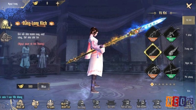 Thần khí trong game cửu âm chân kinh 3d mobile tăng sức mạnh và ngoại hình độc đáo
