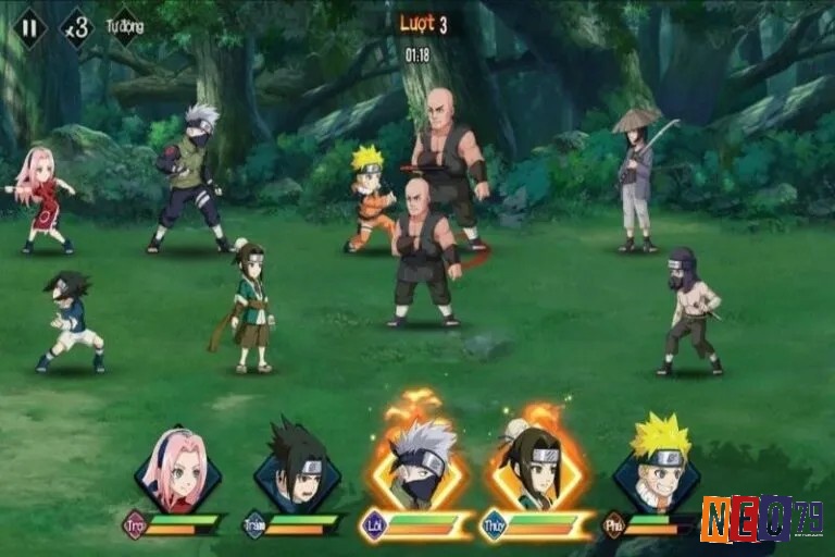 Đồ họa 2D sắc nét của Naruto Đại Chiến mobile tái hiện chân thực thế giới Ninja