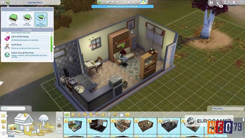 The Sims 4 nổi bật với chế độ xây dựng chi tiết, cho phép tùy chỉnh không gian sống theo ý thích