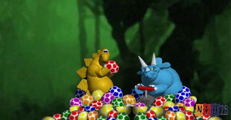 Game bắn trứng PC với chú khủng long dễ thương trong Dynomite Deluxe bắn trứng vui nhộn, đồ họa sống động.