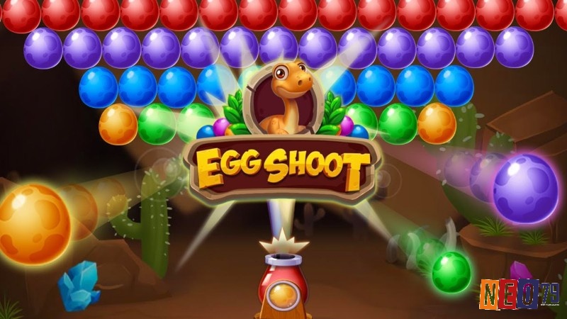 Egg Shoot PC với cách chơi đơn giản, bắn trứng nhiều màu, phù hợp mọi lứa tuổi.