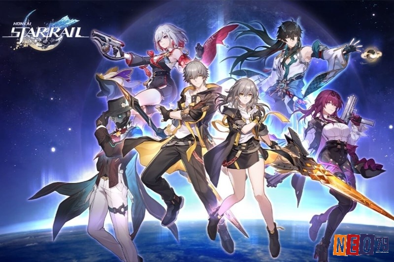 Honkai Star Rail với đồ họa anime đẹp mắt, chiến đấu theo lượt hấp dẫn.