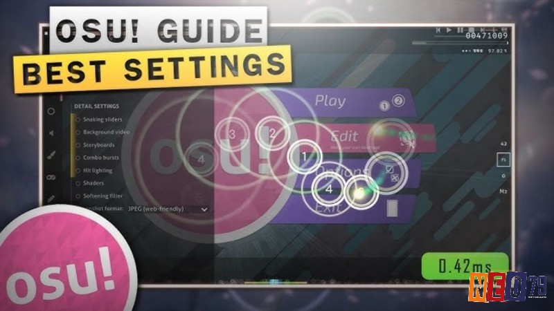 Osu! – game phản xạ luyện nhịp điệu và khả năng tay–mắt chính xác theo âm nhạc