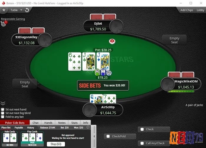 Poker ba lá và Pai Gow Poker sở hữu những RTP side bet phổ biến tương đối cao, hấp dẫn người chơi yêu thích chiến lược.