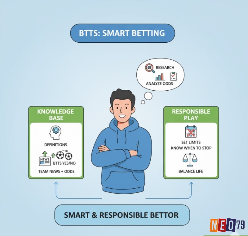 Người chơi cá cược bóng đá áp dụng kiến thức BTTS để đưa ra dự đoán thông minh và có trách nhiệm