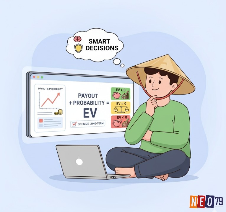 Người chơi sử dụng kiến thức cách quy đổi payout sang EV để đưa ra quyết định sáng suốt trong mọi khía cạnh cuộc sống