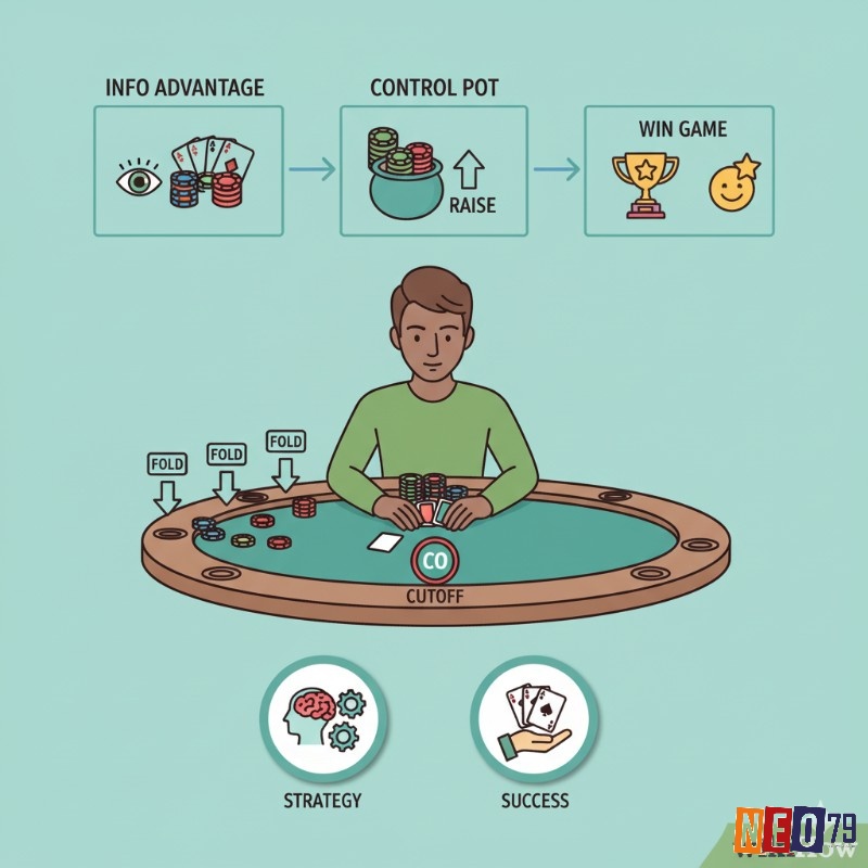 Người chơi poker hiểu rõ Cutoff position, để nâng cao kỹ năng và chiến thắng trong ván bài