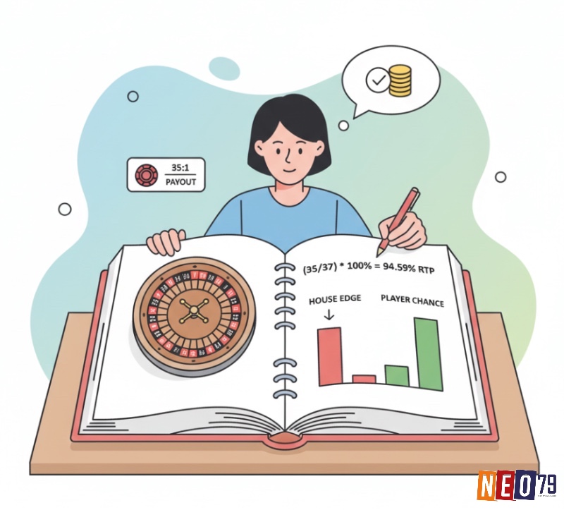 Người chơi roulette đang tính toán RTP dựa trên cấu trúc bàn cược và quy tắc trả thưởng để tối ưu hóa lợi nhuận