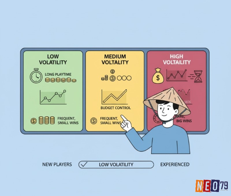 Người chơi slot kiểm soát ngân sách và giảm áp lực tài chính nhờ chọn game có volatility thấp