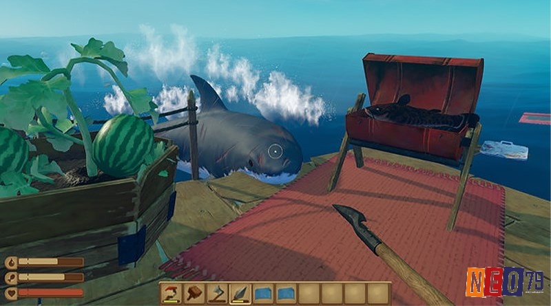 Game Raft có hệ thống nhiệm vụ đa dạng giúp bạn có thể sinh tồn và sống sót ngoài đại dương bao la
