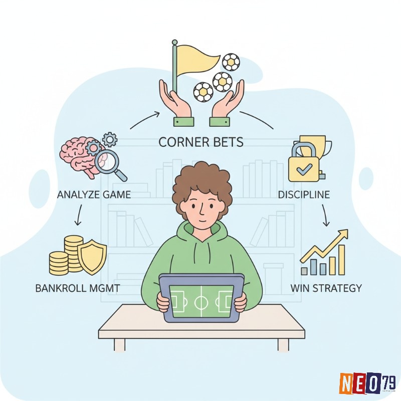 Người chơi bóng đá đang chinh phục kèo phạt góc là gì bằng tư duy phân tích, quản lý vốn thông minh và tâm lý vững vàng