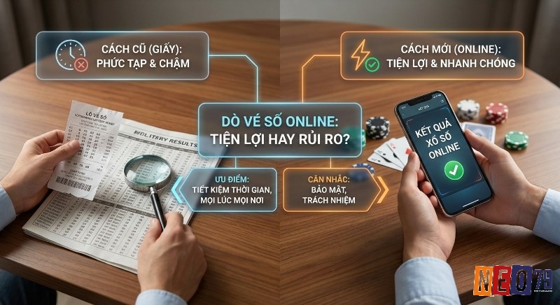 Tổng quan dò vé số online: so sánh sự tiện lợi, nhanh chóng với cách dò giấy phức tạp cùng ưu điểm và rủi ro