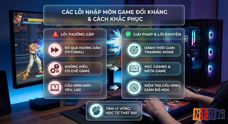 Bảng tổng hợp các lỗi thường gặp khi nhập môn game đối kháng PC và giải pháp, lời khuyên chi tiết để khắc phục