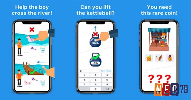 Câu đố quan sát trong Easy Game vào giờ nghỉ trưa, người chơi chọn đáp án trên điện thoại