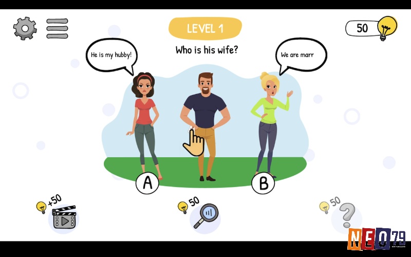 Tình huống điều tra trong Who is? - người chơi quan sát đồ vật và biểu cảm để suy luận