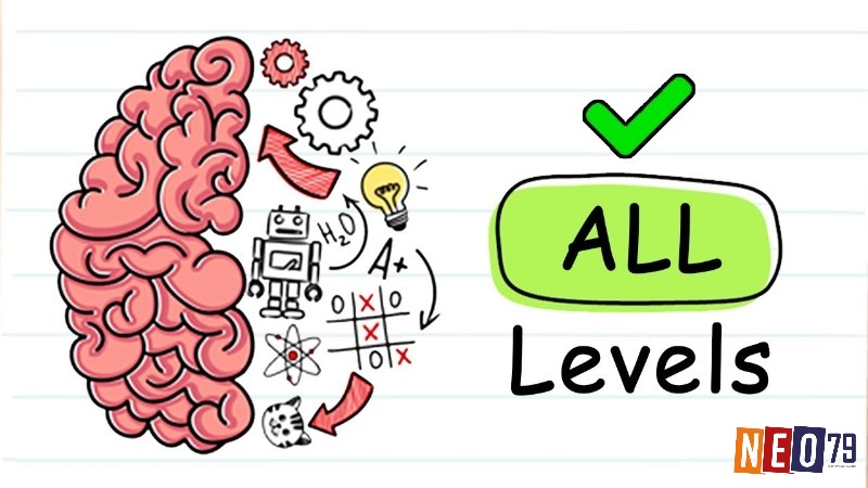 Người chơi thao tác kéo thả trong Brain Test tại nhà buổi tối, bối cảnh giải đố mẹo trên điện thoại