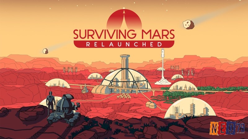 Hình ảnh khu thuộc địa mái vòm trên sao Hỏa trong game Surviving Mars