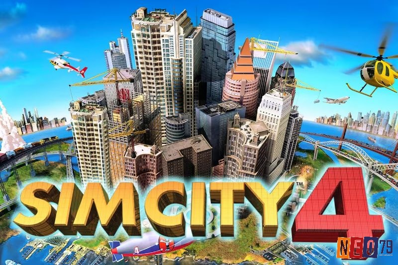 Hình ảnh thành phố hiện đại với nhà ở và hạ tầng trong game SimCity