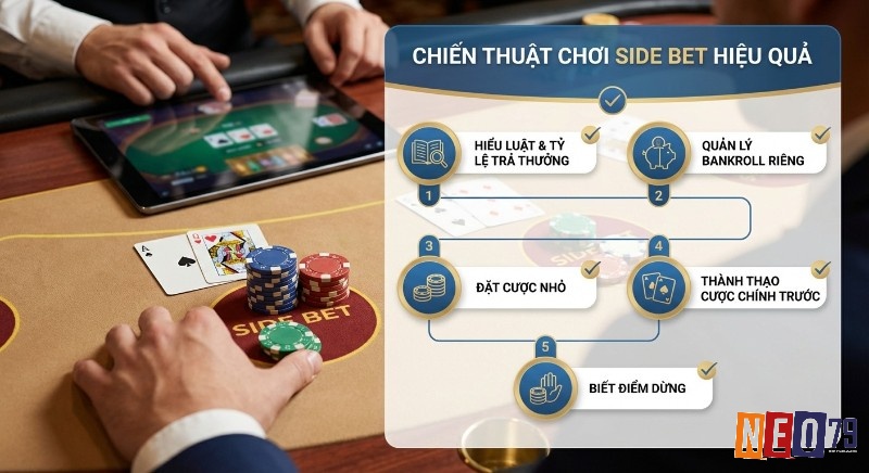 Chiến thuật 5 bước, chơi Side Bet hiệu quả, từ hiểu luật, quản lý bankroll đến thành thạo và biết điểm dừng