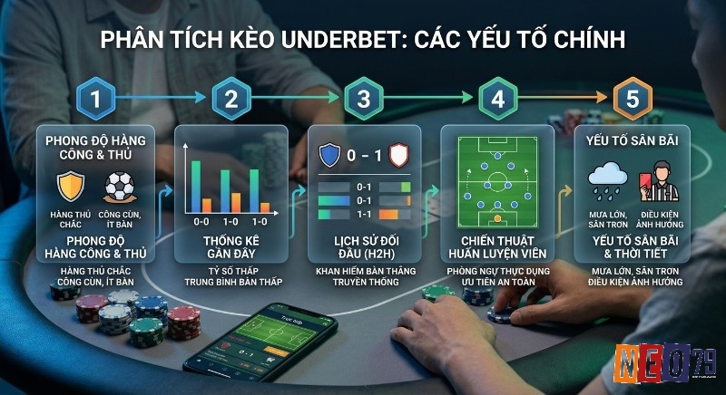 Quy trình 5 bước phân tích kèo Underbet là gì hiệu quả dựa trên phong độ, thống kê, lịch sử đối đầu, chiến thuật và thời tiết